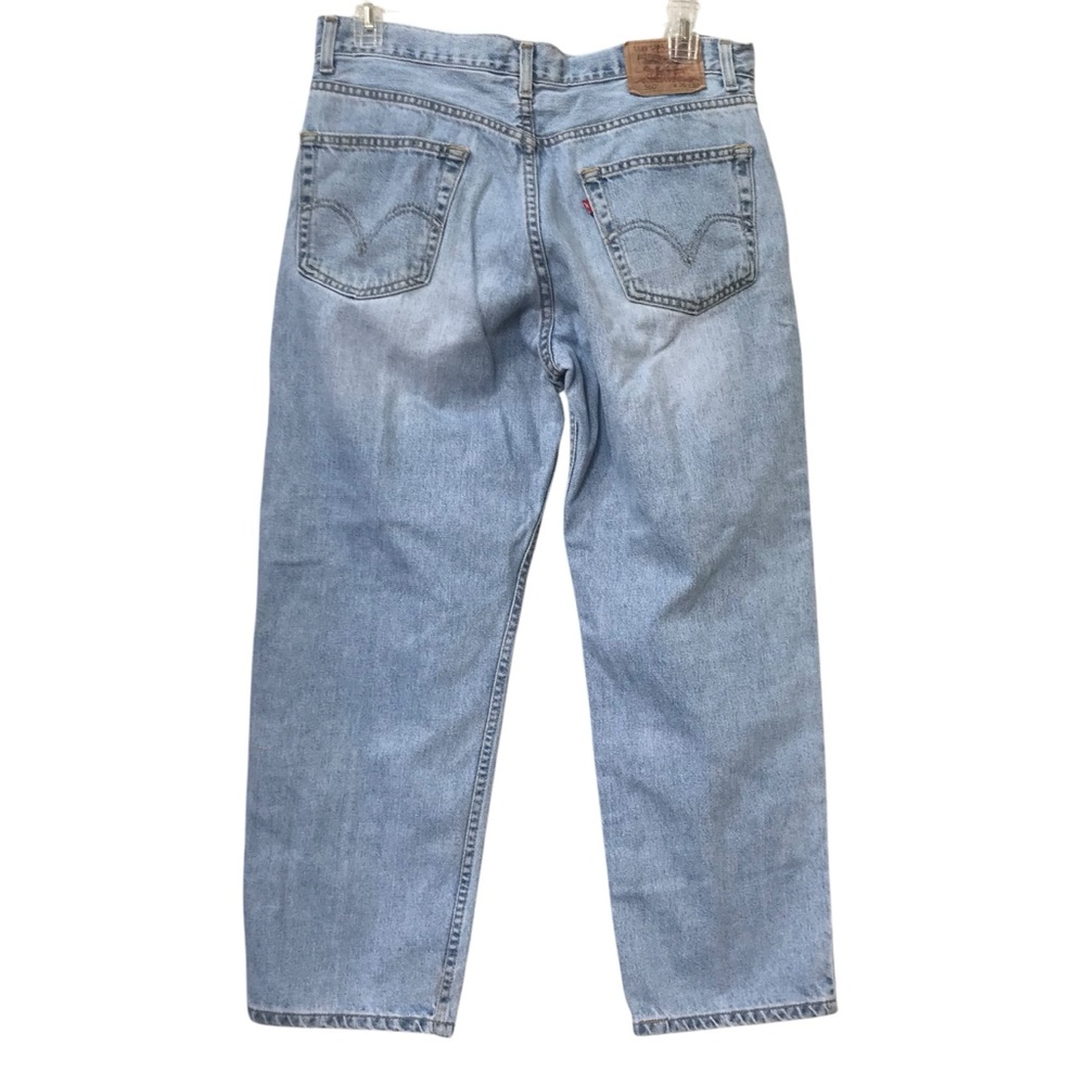 Levis 550 Light Wash Relaxed Fit Mens Blue Jeans 36x30 Broken In Baggy Loose